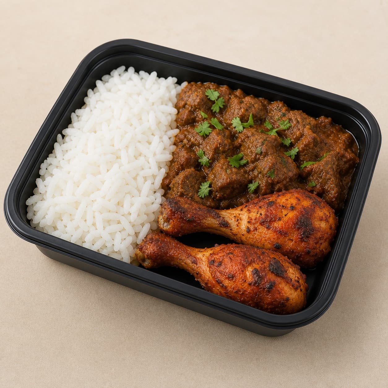 UNTAMED Meat Curry + Rice + 2 Chicken Pieces